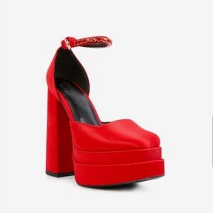 Martini Red Platform Pumps